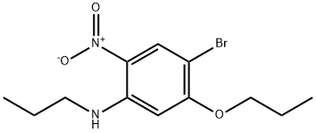 4-ブロモ-2-ニトロ-5-プロポキシ-N-プロピルアニリン 化学構造式
