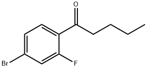 1-(4-溴-2-氟苯基)戊-1-酮,1311197-91-7,结构式