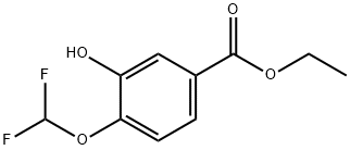 ethyl 4-(difluoroMethoxy)-3-hydroxybenzoate 化学構造式