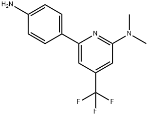 [6-(4-Amino-phenyl)-4-trifluoromethyl-pyridin-2-yl]-dimethyl-amine Structure