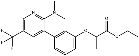 2-[3-(2-Dimethylamino-5-trifluoromethyl-pyridin-3-yl)-phenoxy]-propionic acid ethyl ester Structure