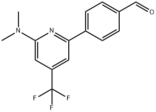 4-(6-Dimethylamino-4-trifluoromethyl-pyridin-2-yl)-benzaldehyde Struktur