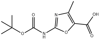 2-tert-Butoxycarbonylamino-4-methyl-oxazole-5-carboxylic acid Structure