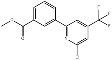 3-(6-Chloro-4-trifluoromethyl-pyridin-2-yl)-benzoic acid methyl ester Structure