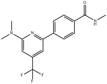 4-(6-Dimethylamino-4-trifluoromethyl-pyridin-2-yl)-N-methyl-benzamide Struktur