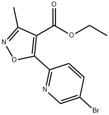 5-(5-Bromo-pyridin-2-yl)-3-methyl-isoxazole-4-carboxylic acid ethyl ester Struktur