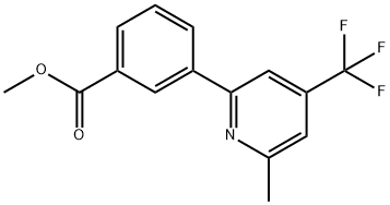 3-(6-Methyl-4-trifluoromethyl-pyridin-2-yl)-benzoic acid methyl ester Structure