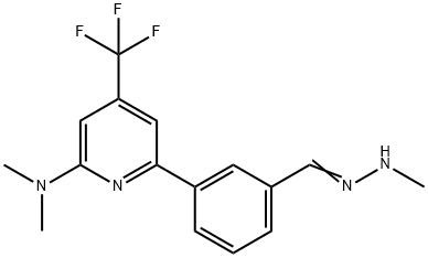 Dimethyl-{6-[3-(methyl-hydrazonomethyl)-phenyl]-4-trifluoromethyl-pyridin-2-yl}-amine Structure