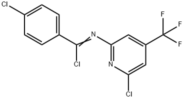 4-Chloro-N-(6-chloro-4-trifluoromethyl-pyridin-2-yl)-benzimidoyl chloride Structure