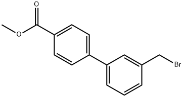 [1,1'-Biphenyl]-4-carboxylic acid, 3'-(broMoMethyl)-, Methyl ester 结构式