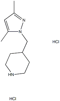 4-[(3,5-Dimethyl-1H-pyrazol-1-yl)methyl]piperidine dihydrochloride Structure