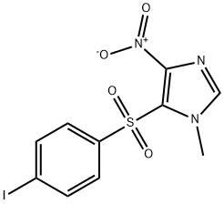 1-methyl-4-nitro-5-imidazolyl-4-iodophenyl sulfone Structure