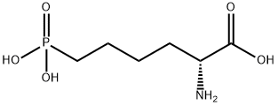 (R)-(-)-2-アミノ-6-ホスホノヘキサン酸水和物 化学構造式