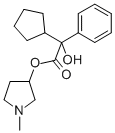 N-甲基-3-吡咯烷基 环戊基扁桃酸酯,13118-11-1,结构式