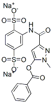 3-[(5-Benzoyloxy-1-methyl-1H-pyrazol-3-yl)carbonylamino]-4-(hydroxysulfonyl)benzenesulfonic acid sodium salt Structure