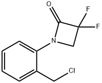 N-(2-chloromethylphenyl)-3,3-difluoroazetidin-2-one Structure