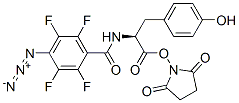 succinimidyl N-(4-azido-2,3,5,6-tetrafluorobenzoyl)tyrosinate 化学構造式