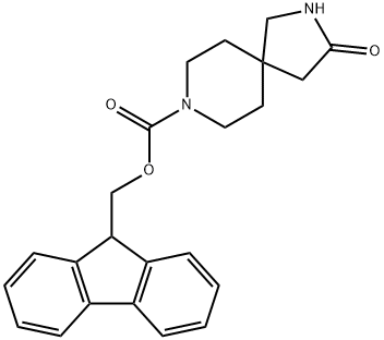9H-芴-9-基甲基 3-氧代-2,8-二氮杂螺[4.5]癸烷-8-甲酸酯, 1312457-10-5, 结构式