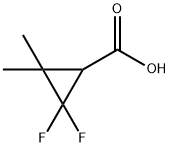 Cyclopropanecarboxylic acid, 2,2-difluoro-3,3-dimethyl- (9CI),131262-35-6,结构式