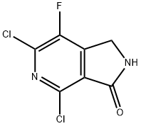 3H-Pyrrolo[3,4-c]pyridin-3-one, 4,6-dichloro-7-fluoro-1,2-dihydro- Struktur