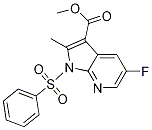 1H-Pyrrolo[2,3-b]pyridine-3-carboxylic acid, 5-fluoro-2-Methyl-1-(phenylsulfonyl)-, Methyl ester,1312755-48-8,结构式