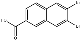 6,7-ジブロモ-2-ナフトエ酸 化学構造式