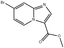 7-ブロモイミダゾ[1,2-A]ピリジン-3-カルボン酸メチル 化学構造式