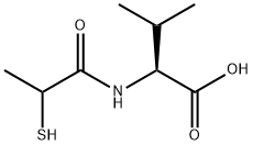 N-(2-Mercapto-1-oxopropyl)-L-valine Structure