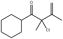 3-Buten-1-one, 2-chloro-1-cyclohexyl-2,3-dimethyl- (9CI) 化学構造式
