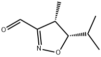 3-Isoxazolecarboxaldehyde, 4,5-dihydro-4-methyl-5-(1-methylethyl)-, cis- (9CI),131362-99-7,结构式