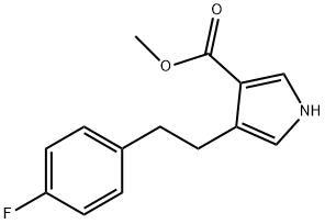 4-[2-(4-Fluoro-phenyl)-ethyl]-1H-pyrrole-3-carboxylic acid Methyl ester Structure