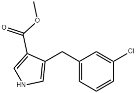 4-(3-Chloro-benzyl)-1H-pyrrole-3-carboxylic acid Methyl ester Struktur