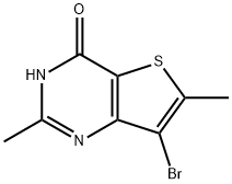 7-溴-2,6-二甲基噻吩并[3,2-D]嘧啶-4(3H)-酮,1313712-31-0,结构式