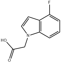2-(4-FLUORO-1H-INDOL-1-YL)ACETIC ACID, 1313712-35-4, 结构式
