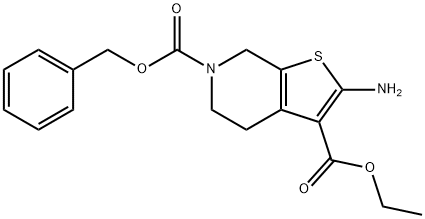 2-氨基-4,7-二氢-5H-噻吩并[2,3-C]吡啶-3,6-二羧酸 6-苄酯3-乙酯 结构式