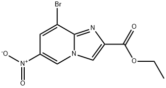 8-溴-6-硝基咪唑并[1,2-A]吡啶-2-甲酸乙酯,1313712-72-9,结构式