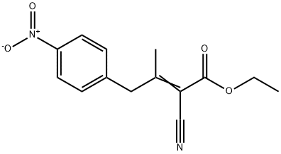 (E)-2-氰基-3-甲基-4-(4-硝基苯基)丁-2-烯酸乙酯, 1313714-59-8, 结构式