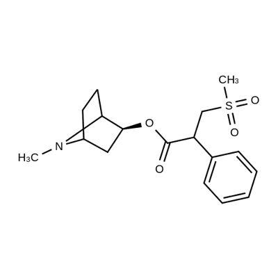 (2S)-8-Methyl-8-aza-bicyclo[3.2.1]octan-3-yl 3-(Methylsulfonyloxy)-2-phenylpropanoate Structure