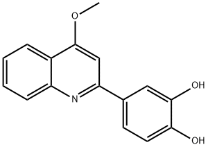 4-(4-Methoxy-quinolin-2-yl)benzene-1,2-diol Struktur