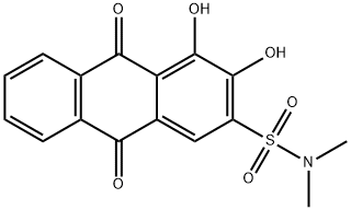 3,4-ジヒドロキシ-N,N-ジメチル-9,10-ジオキソ-9,10-ジヒドロアントラセン-2-スルホンアミド 化学構造式