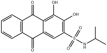 9,10-二氢-3,4-二羟基-N-(异丙基)-9,10-二氧代-2-蒽磺酰胺 结构式