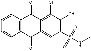 3,4-ジヒドロキシ-N-メチル-9,10-ジオキソ-9,10-ジヒドロアントラセン-2-スルホンアミド 化学構造式