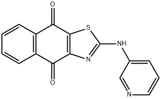 2-(ピリジン-3-イルアミノ)ナフト[2,3-D]チアゾール-4,9-ジオン 化学構造式