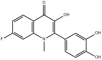 2-(3,4-Dihydroxyphenyl)-7-fluoro-3-hydroxy-1-Methyl-quinolin-4(1H)-one Structure