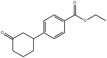 4-(3-オキソシクロヘキシル)安息香酸エチル 化学構造式