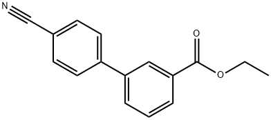 4'-氰基-[1,1'-联苯]-3-甲酸乙酯 结构式