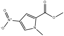 1-メチル-4-ニトロ-1H-ピロール-2-カルボン酸メチル 化学構造式