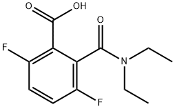 N,N-DIETHYL-3,6-DIFLUOROPHTHALAMIC ACID Struktur