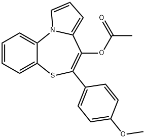5-(4-METHOXYPHENYL)PYRROLO[2,1-D][1,5]BENZOTHIAZEPIN-4-OL ACETATE Structure