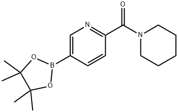 piperidin-1-yl(5-(4,4,5,5-tetraMethyl-1,3,2-dioxaborolan-2-yl)pyridin-2-yl)Methanone Structure